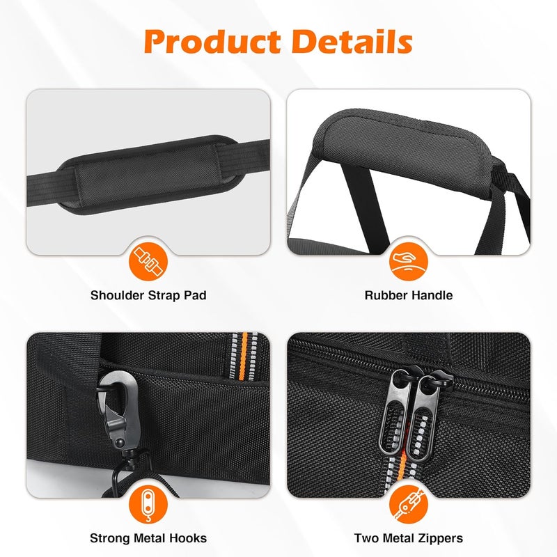MRINCA Carrying Case Compatible with Jackery Explorer 2000 v2/700 Plus, Portable Power Station Storage Bag with Quick-Access Window & Ventilation for Camping, Hiking​ - Image 4